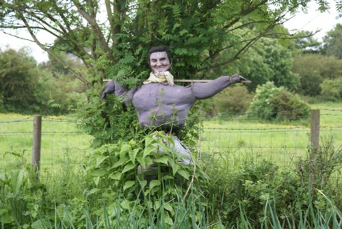 Elvis the scarecrow at Crook Hall