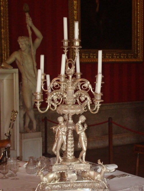 Silver Candlestick in the Dining Room