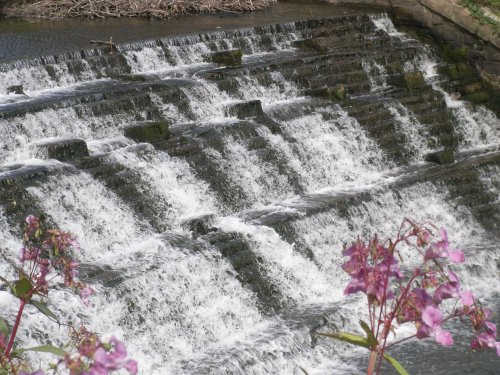 Close up of the Weir at Bretton near Wakefield