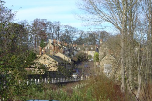 Cottages and The Black Prince at Woodstock, Oxfordshire