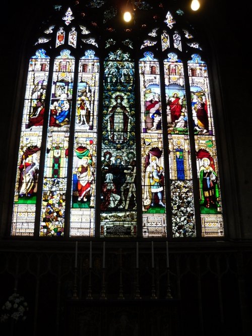 Shrewsbury, a stained glass in St mary Church