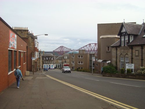 Looking down the Loan at South Queensferry