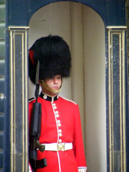 Guard outside Lancaster House, London