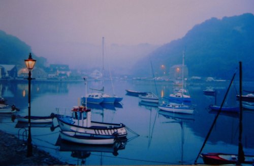 Fishguard harbour at dusk