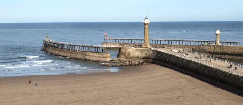 Whitby piers