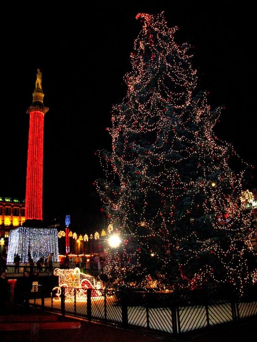 Christmas decorations George Square, Glasgow