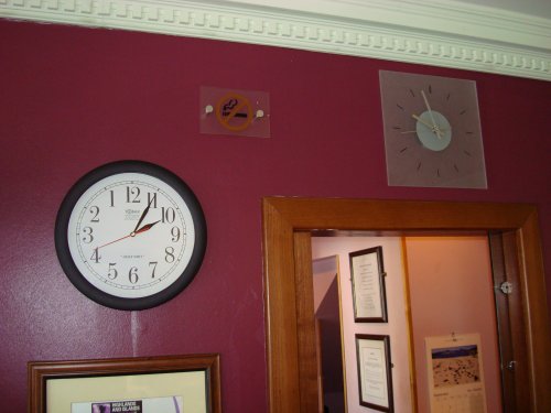 Unusual clock in one of the hotels