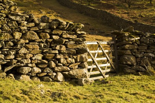 Stone wall and gate