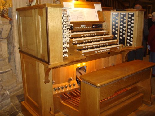 Ripon Cathedral, the console of the organ