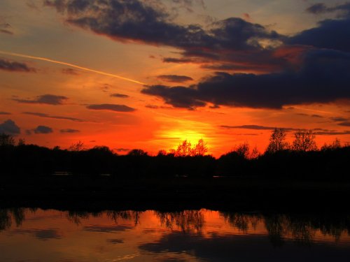 Sunset over Watermead Country Park