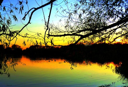 Sunset over Watermead Country Park