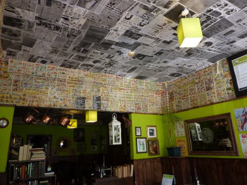 The inside of a quirky cafe in Lowestoft