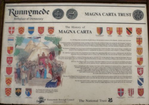 Magna Carta - The information board.