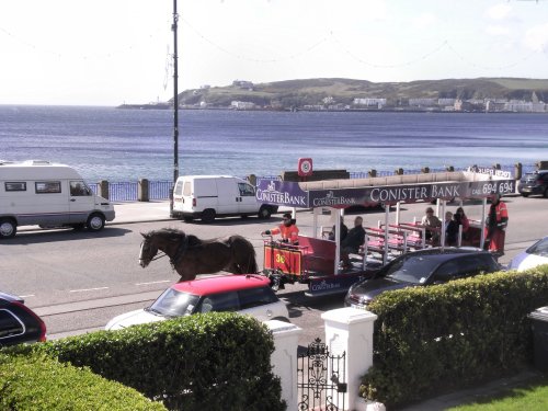 The way to travel along Douglas promenade Isle of Man