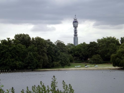 Regents Park, London and the BT Tower