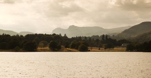 Langdale Pikes from Windermere