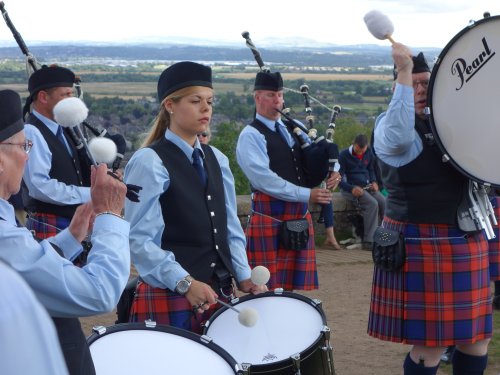 Pipe band at the Castle Esplanade