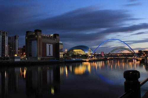 Tyne bridges with the sage and baltic