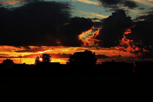 Sunset near Barnsley, S Yorks