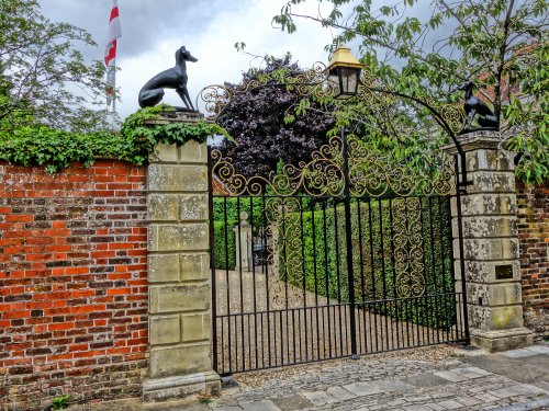 Malmesbury House gate in North Walk