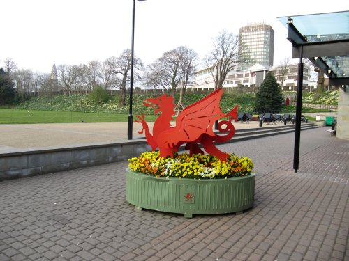 Welsh Dragon Sculpture, Cardiff Castle, Cardiff