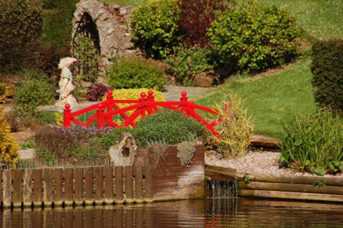 Cockington village in Devon  The little Red bridge
