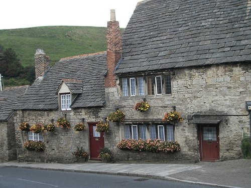 Cottages in the village of Corfe Castle