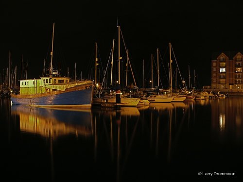 Hartlepool Marina at night