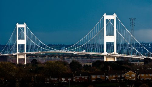 Sunlit M48 Severn Bridge....... Chepstow.