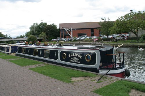 Boat on Canal in Newbury