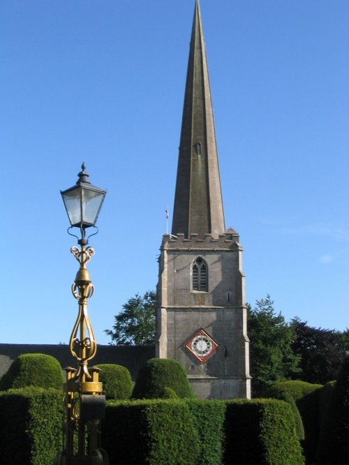 Painswick - St. Mary's Church and Yew Trees - June, 2003