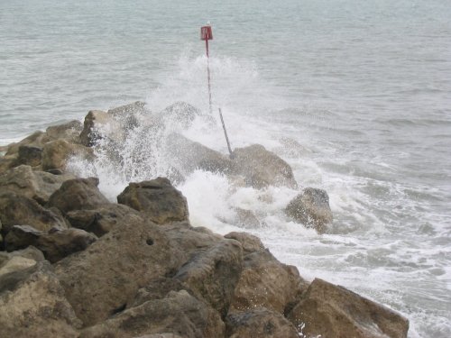 Lyme Regis Cobb - Rocks - June 2003