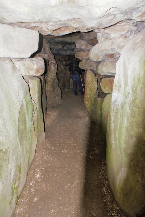 Inside West Kennet Long Barrow