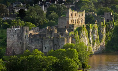 Chepstow Castle , Evening Sun.