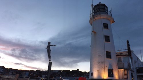Scarborough Lighthouse at sunset
