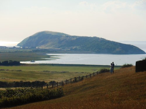 View of Brean Down, from Uphill