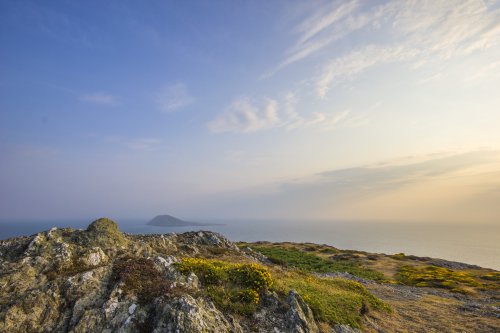 Bardsey Island from Mynydd Mawr near Aberdaron
