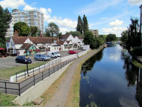 the grand union canal, and the swan and bottle