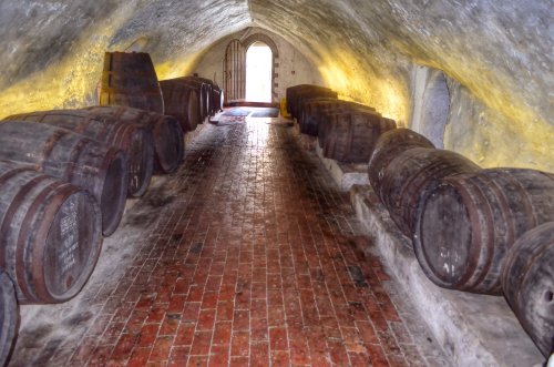 Leeds castle cellar.