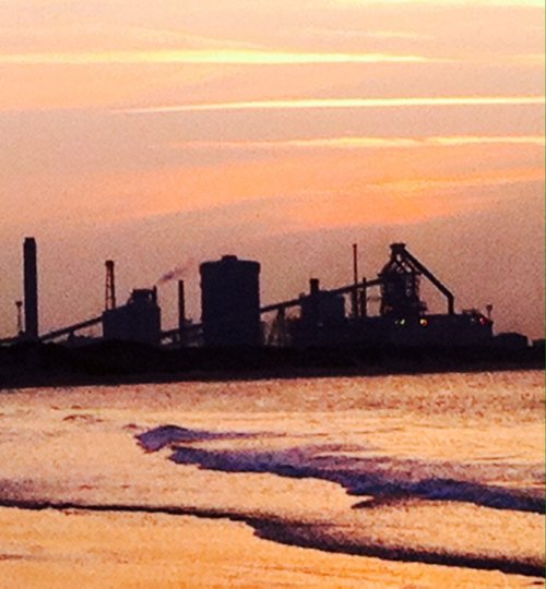 British Steelworks from Redcar beach