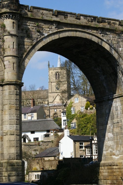 The railway viaduct over the River Nidd.