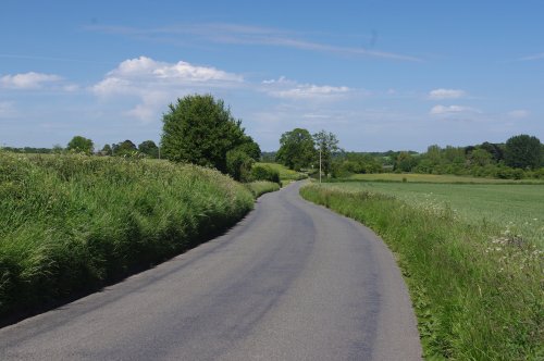The rolling English road - country lane between Great and Little Bedwyn, Wiltshire