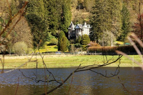 Wonderful scenery by  walking on lakeside of Loch Ard