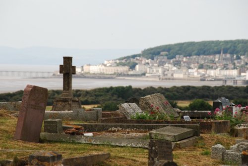 View from uphill cliff to Weston-Super-Mare
