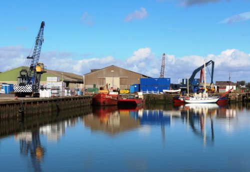 Boats in Glasson Dock, Glasson, Lancashire