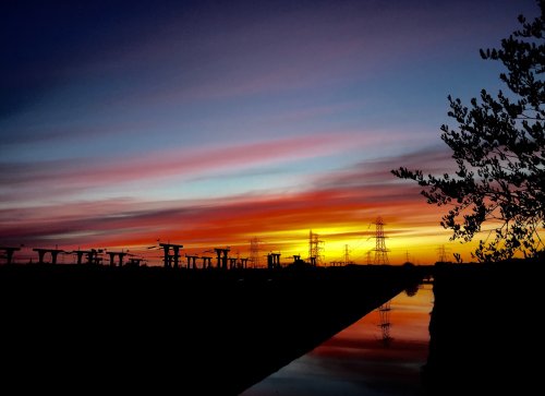 Sun rise over Wednesbury