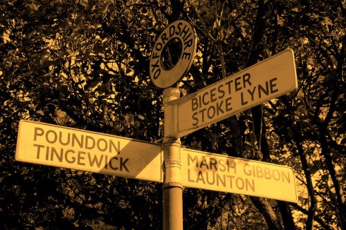 Signpost, Stratton Audley, Oxfordshire