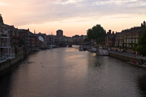 River Ouse in York at sunset
