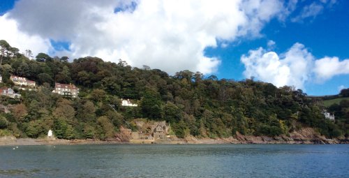 Castle Ruin on the riverbank at Dartmouth