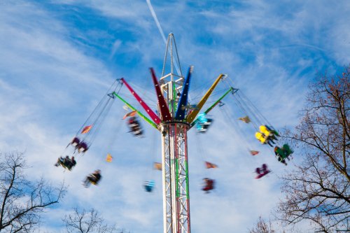 Fairground in Forbury Gardens, Reading